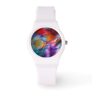 Montre "Courants chromatiques" Abstrait contemporain
