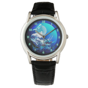 MONTRE COURSE DE LUNE BLUE TURTTUE SEA