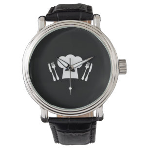 Montre Couteau de casquette de chef et cuisine ou