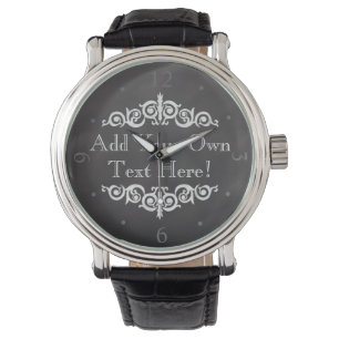 Montre Coutume vintage rustique de tableau personnalisée