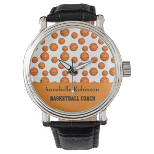 Montre Covoiturier de basketball orange