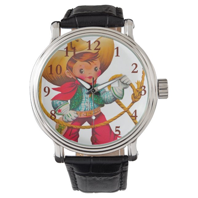 Montre Cowboy Retro Boy Child Cute Western (devant)