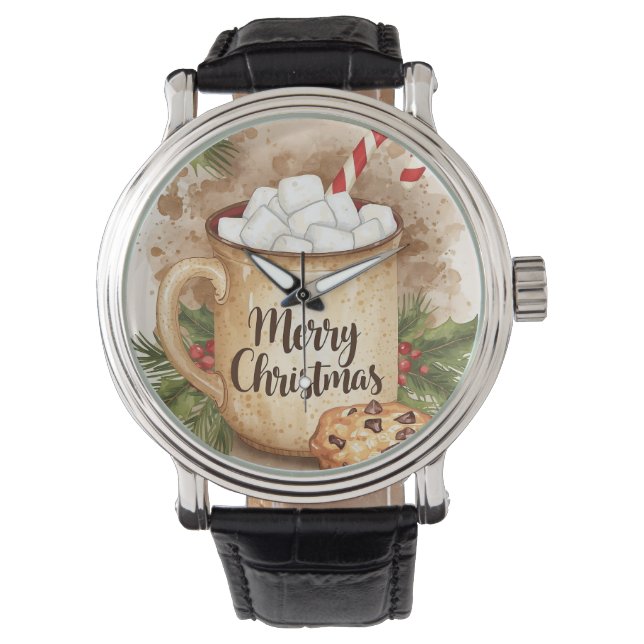 Montre Cozy cocoa merry christmas festive warm winter (devant)