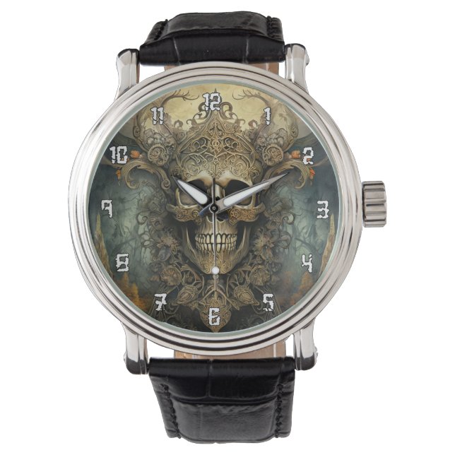 Montre Crâne artistique très Cool (devant)
