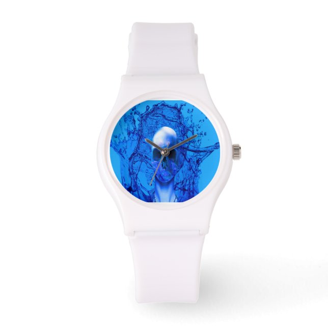 Montre Crâne bleu d'alien (Recto)
