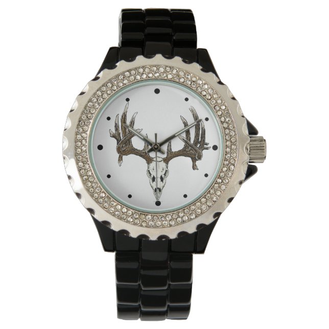 Montre Crâne de cerf blanc 2a (devant)
