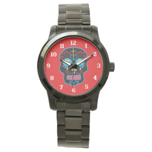 Montre Crâne de sucre noir