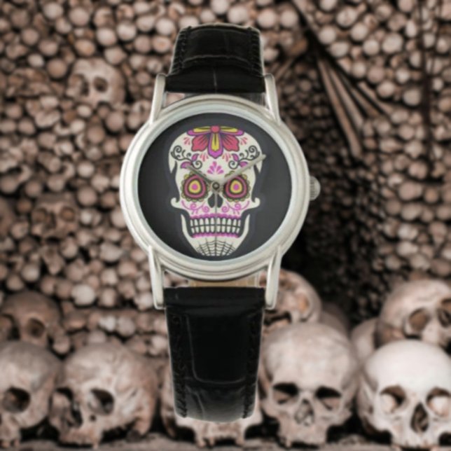 Montre Crâne de sucre rose (Créateur téléchargé)