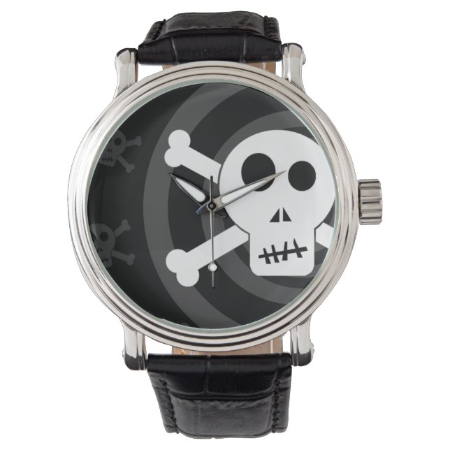 Montre Crâne et os croisés (devant)