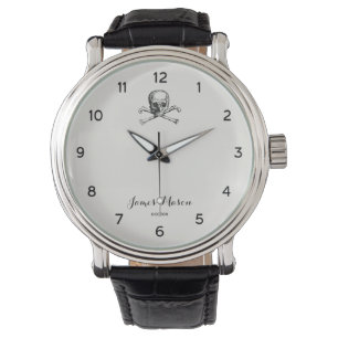 Montre Crâne et os croisés