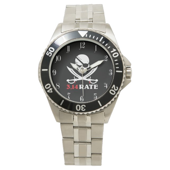 Montre Crâne et sabres pirates (devant)