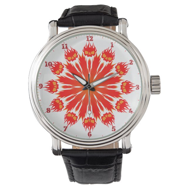 Montre "Crâne flamboyant" (devant)