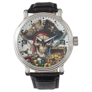 Montre crâne pirate