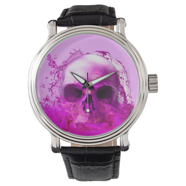 Montre Crâne pourpre dans l'eau (devant)