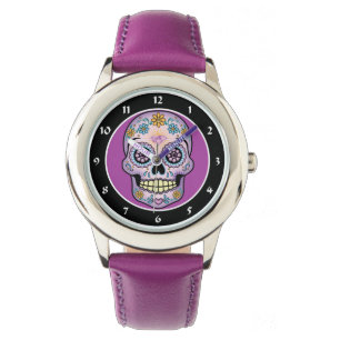 Montre Crâne pourpre de sucre