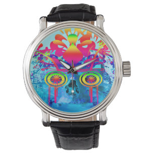 Montre Crâne psychédélique