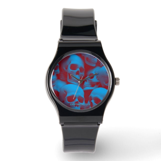 Montre Crânes LITE EXISTENTIELS 1b Bracelet en silicone U (Recto)