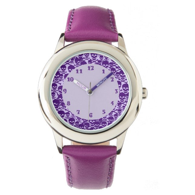 Montre Crânes personnalisables et os croisés (devant)