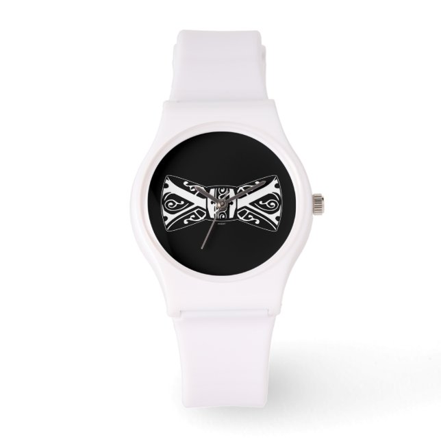 Montre Cravate noir et blanc (Recto)