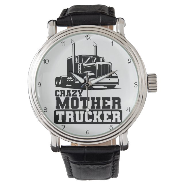 Montre Crazy Mother Trucker: Black and White (devant)