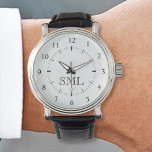 Montre Créez votre monogramme personnalisé<br><div class="desc">Créez votre propre montre à poignet personnalisée avec votre monogramme personnalisé. Ajoutez vos initiales ou du texte personnalisé pour créer quelque chose de vraiment unique. Pour modifier ce modèle de conception, il suffit de modifier les champs de texte comme indiqué ci-dessus. Vous pouvez même ajouter plus de texte ou d'images,...</div>