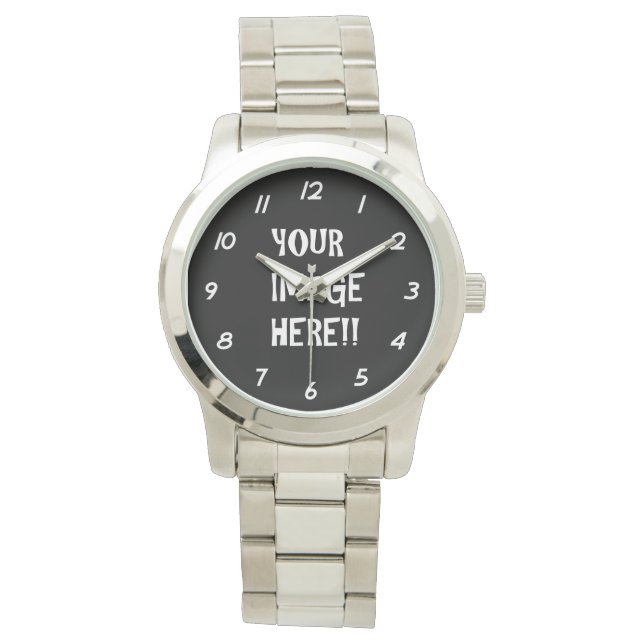 Montre Créez votre propre bracelet en argent pour hommes  (devant)