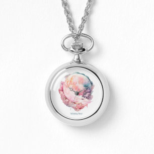 Montre Créez Votre Propre Lune Rose Nuageuse Magie Amoure