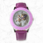 Montre Créez votre propre photo personnalisée<br><div class="desc">Design d'horloge moderne moderne et décoratif élégant personnalisable avec votre photo, image ou logo personnalisé. Ajoutez vos photos, votre design ou vos illustrations préférées pour créer quelque chose de vraiment unique. Pour modifier ce modèle de conception, cliquez sur le bouton "Modifier" et téléchargez vos propres images comme indiqué ci-dessus. Offrez-vous...</div>