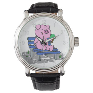 Montre Crème glacée amusante à manger du cochon  chois