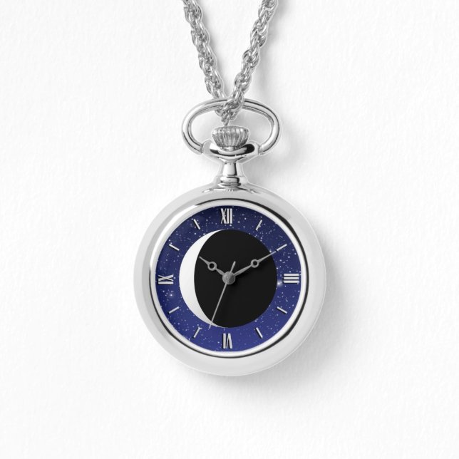 Montre Crescent Moon sur un Arrière - plan étoilé (Recto)