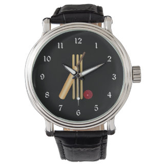 Montre Cricket, wicket, chauve-souris et balle
