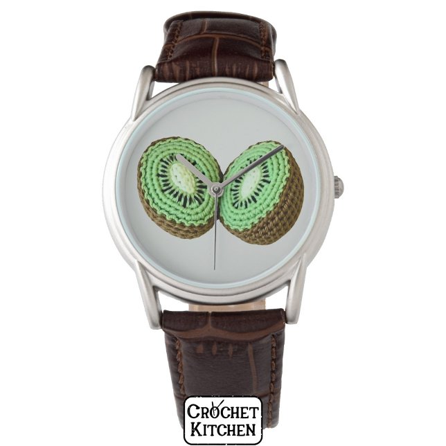 Montre Crochet vert minimal doux et moderne Kiwi Fruit (Créateur téléchargé)