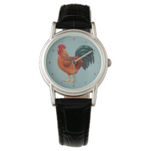 Montre Croisement de coq rouge de l'île Rhode