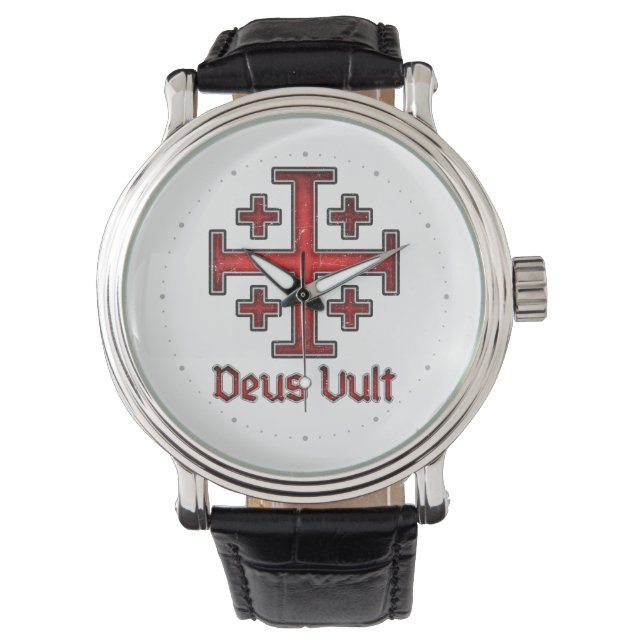 Montre Croix chrétienne de croisé templier de Jérusalem (devant)