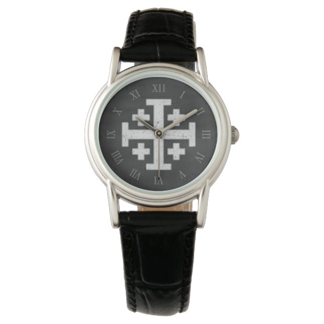 Montre Croix chrétienne de Croisé Templier de Jérusalem C (devant)