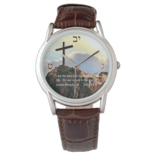 Montre Croix chrétienne des hommes de bible de Golgotha
