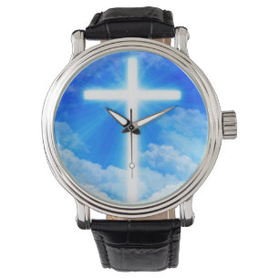 Montre Croix de lumière Jésus-Christ chrétien personna