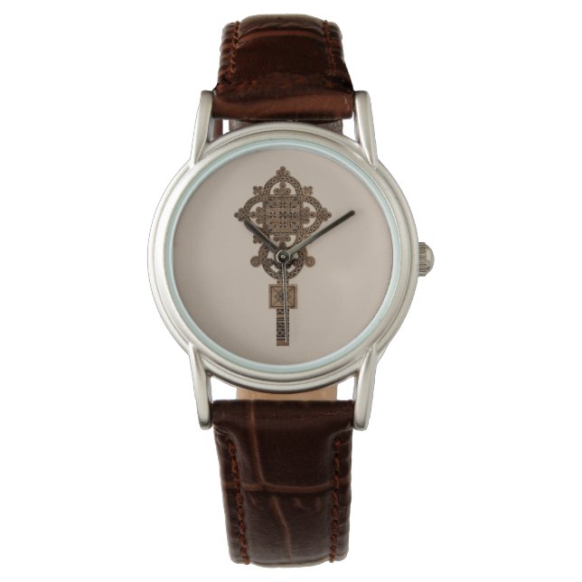 Montre Croix de main en bois (devant)