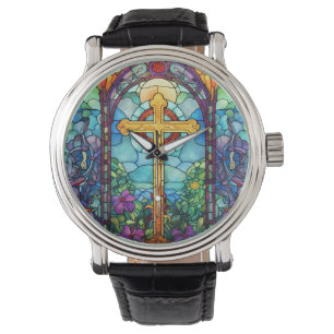 Montre Croix en verre tendu
