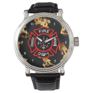 Montre Croix maltaise des pompiers Insigne coupe-feu