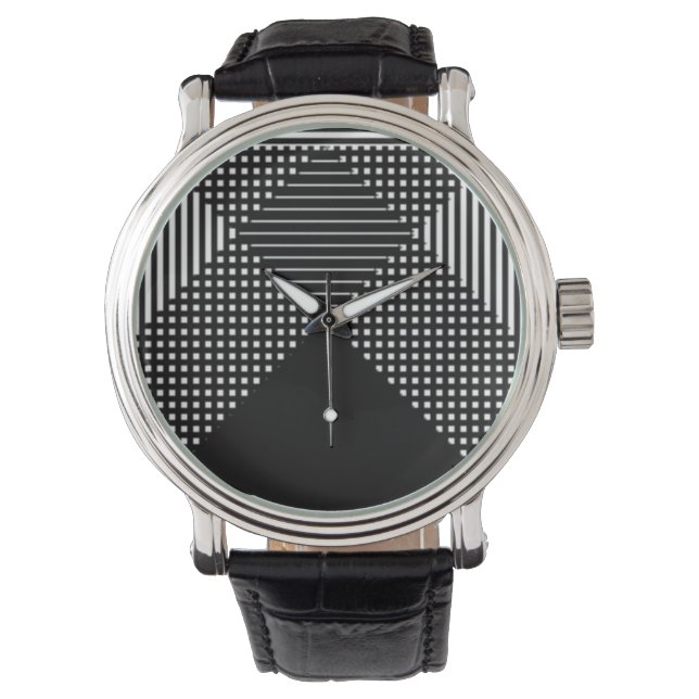 Montre Crosshatch Op Art (devant)