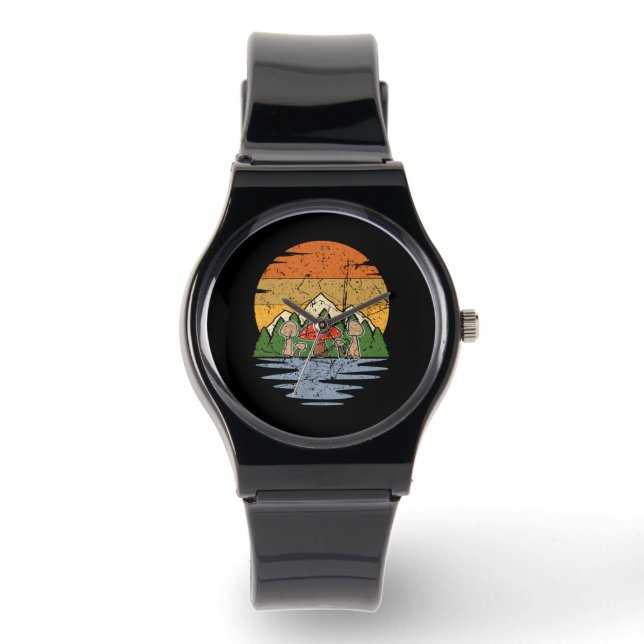 Montre Cueillette de champignons rétro (Recto)