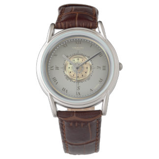 Montre Cuir Personnalisé Deux Tons Classique Nautical