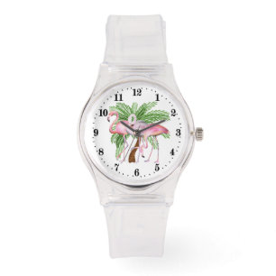 Montre Cuisine Beach flamant rose