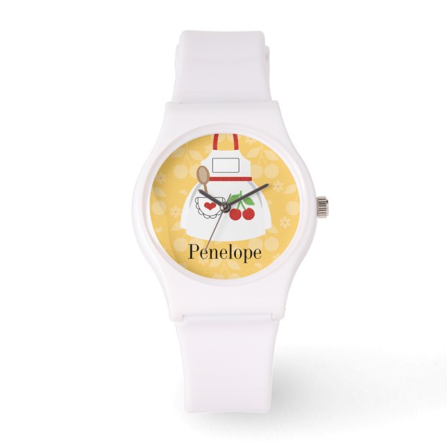 Montre Cuisine personnalisée Cute Jaune tablette (Recto)