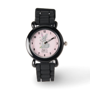 Montre Cuisine printemps Lapin de Pâques Lapin et nom Ki