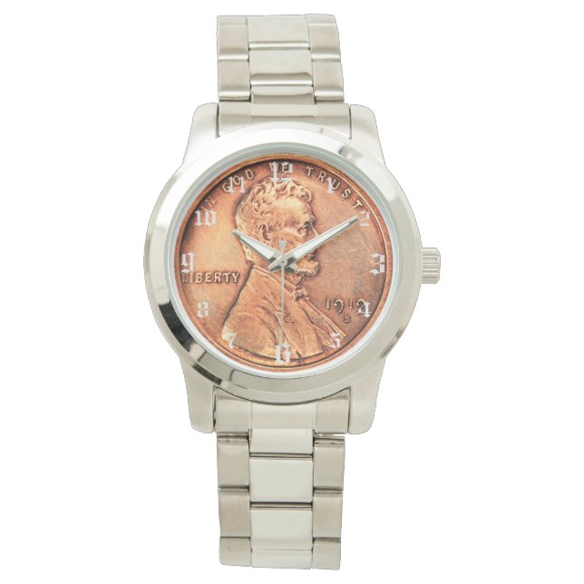 Montre Cuivre Abraham Lincoln penny, un cent - numéroté (devant)