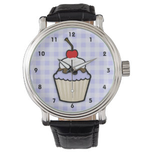 Montre Cupcake bleu lavande