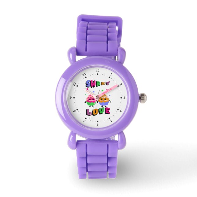 Montre cupcakes mignons (Recto)