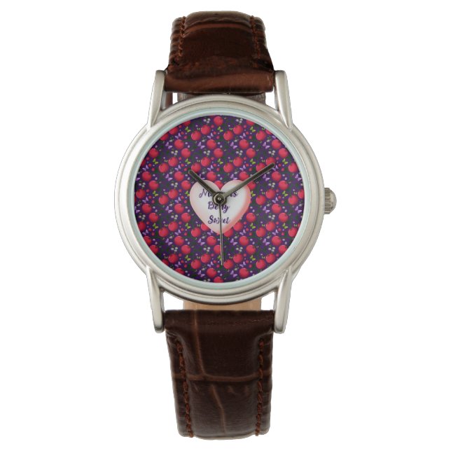 Montre Custom and personalized Cute Cherry Butterfly  (devant)